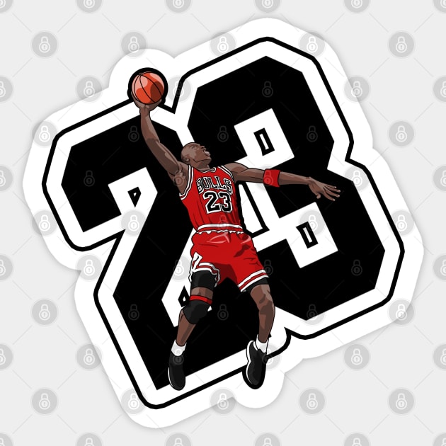 Flying Jordan 23 Sticker by HSDESIGNS